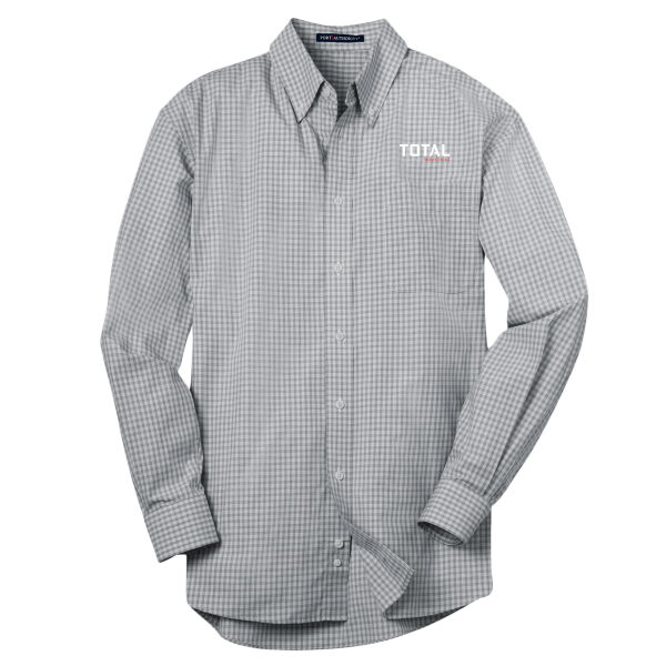 Total Industries Printed - Plaid Pattern Easy Care Shirt Thumbnail