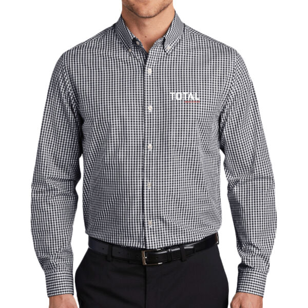 Total Industries Printed - Broadcloth Gingham Easy Care Shirt Thumbnail
