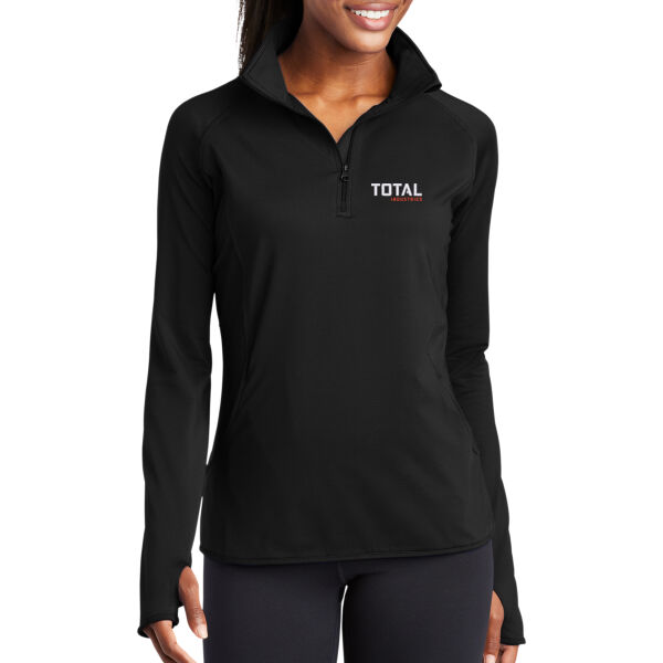 Total Industries Embroidered - Ladies Sport Wick ® Stretch 1/4 Zip Pullover Thumbnail