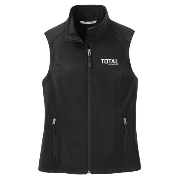 Total Industries Embroidered - Ladies Core Soft Shell Vest Thumbnail