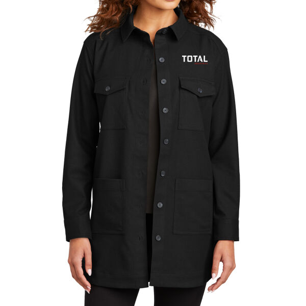 Total Industries Printed - Women's Long Sleeve Twill Overshirt Thumbnail