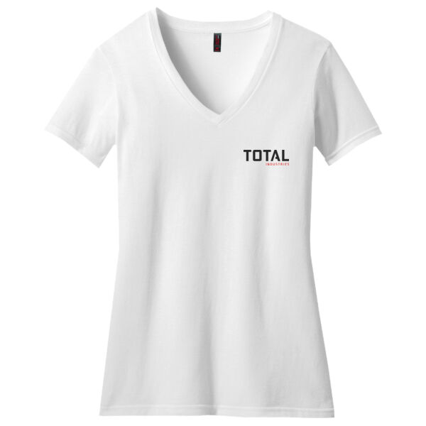 Printed Total Industries - Women's Perfect Blend ® CVC V Neck Tee Thumbnail