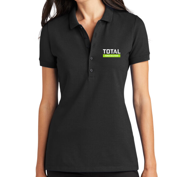 Total Industries Power Solutions Printed - Women's Stretch Heavyweight Pique Polo Thumbnail