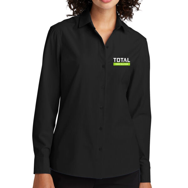 Total Industries Power Solutions Printed - Women's Long Sleeve Stretch Woven Shirt Thumbnail