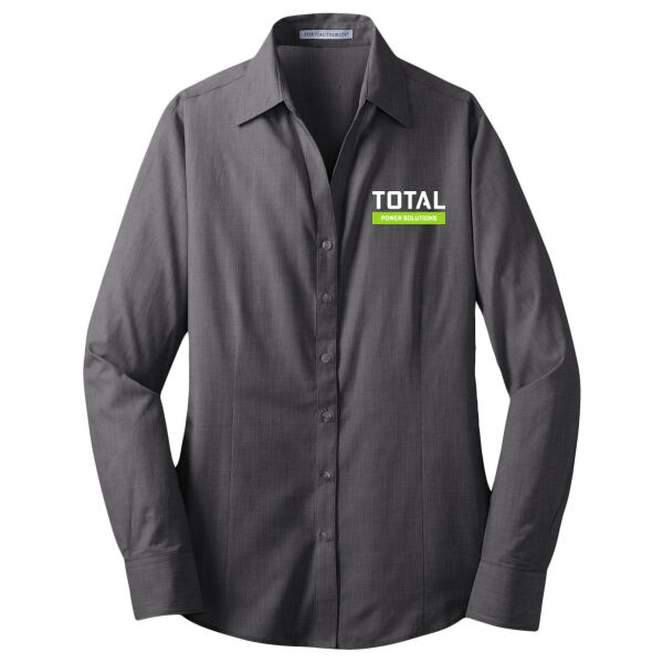 Total Industries Power Solutions Printed - Ladies Crosshatch Easy Care Shirt Thumbnail