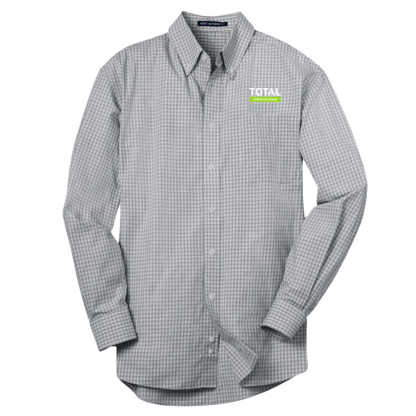Total Industries Power Solutions Printed - Plaid Pattern Easy Care Shirt Thumbnail