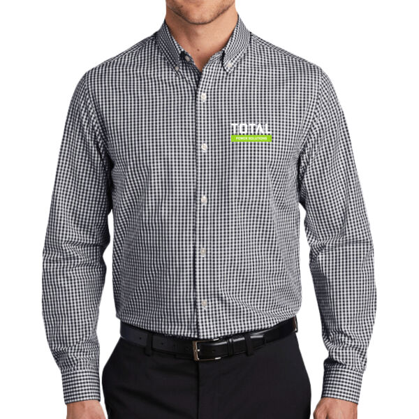 Total Industries Power Solutions Printed - Broadcloth Gingham Easy Care Shirt Thumbnail