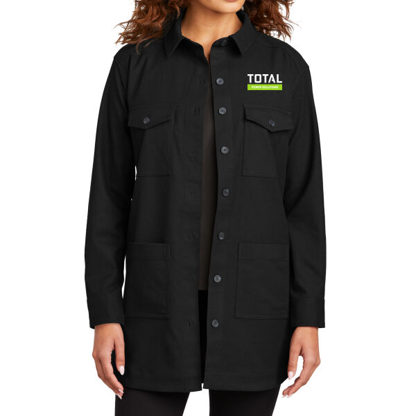 Total Industries Power Solutions Printed - Women's Long Sleeve Twill Overshirt Thumbnail