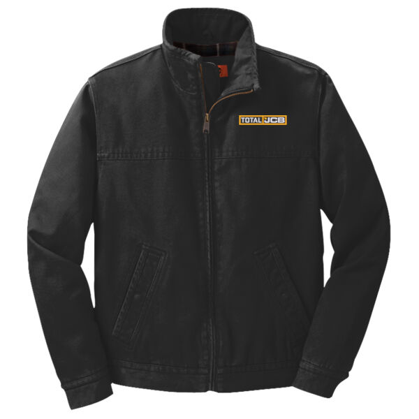 Total JCB Embroidered - Washed Duck Cloth Flannel Lined Work Jacket Thumbnail