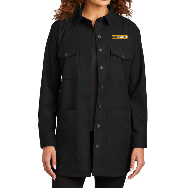 Total Industries Total JCB Printed - Women's Long Sleeve Twill Overshirt Thumbnail