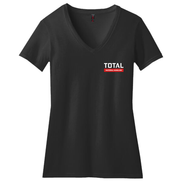 Total Industries Material Handling Printed - Women's Perfect Blend ® CVC V Neck Tee Thumbnail