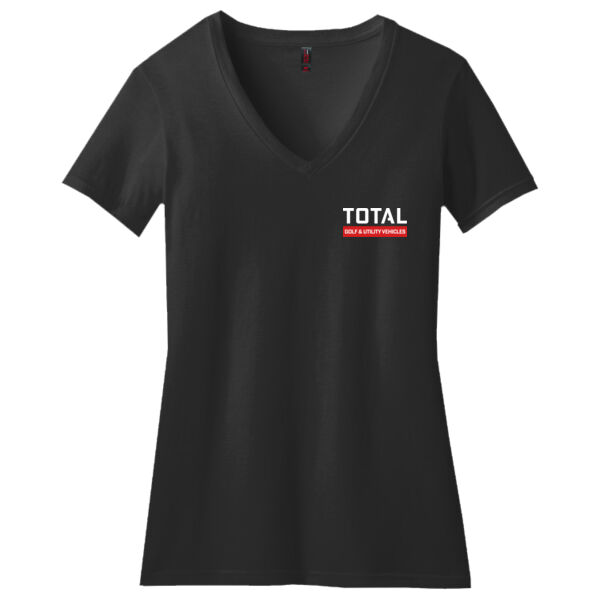 Total Industries Golf Utility Vehicles Printed - Women's Perfect Blend ® CVC V Neck Tee Thumbnail