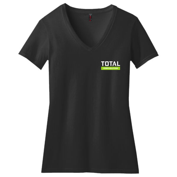 Total Industries Power Solutions Printed - Women's Perfect Blend ® CVC V Neck Tee Thumbnail