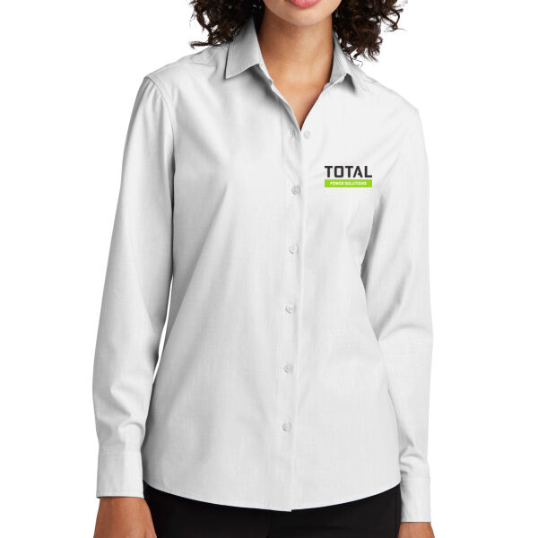 Total Industries Power Solutions Printed - Women's Long Sleeve Stretch Woven Shirt Thumbnail